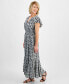 Фото #3 товара Petite Iris Dreams Ruffled Tiered Maxi Dress, Created for Macy's