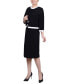 Women's Elbow Sleeve Colorblocked Dress, 2 Piece Set