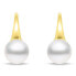 Gold plated pearl earrings EA938Y - фото #2