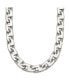 ფოტო #1 პროდუქტის Stainless Steel Polished 24 inch Fancy Square Link Necklace