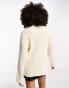 ASOS DESIGN high neck jumper with contrast seam detail in cream