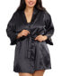 Фото #1 товара Plus Size Satin Robe & Chemise 2pc Lingerie Set