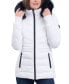 Фото #1 товара Women's Faux-Fur-Trim Hooded Puffer Coat, Created for Macy's