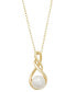 ფოტო #1 პროდუქტის Cultured Freshwater Pearl (8-1/2mm) 18" Pendant Necklace, Created for Macy's