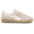 Фото #1 товара Puma Palermo Hairy Lace Up Womens Pink Sneakers Casual Shoes 39861302
