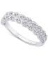 ფოტო #1 პროდუქტის Diamond Scalloped Edge Double Row Band (1/2 ct. t.w.) in Platinum