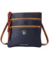 Women's Milwaukee Brewers Pebble Triple-Zip Core Crossbody Purse