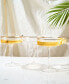 Фото #3 товара Ribbed Art Deco Gilded Crystal Martini & Champagne Coupe Glasses, Set of 4