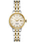 ფოტო #1 პროდუქტის Women's Automatic Presage Diamond (1/10 ct. t.w.) Two-Tone Stainless Steel Bracelet Watch 30mm