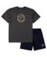 Men's Blue, Heathered Charcoal St. Louis Blues Big and Tall T-shirt and Shorts Sleep Set