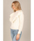 Womens Annette Frilled Knit Sweater Бежевый, Средний - фото #8