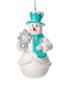 Kurt Adler 4.5In Snowman Christmas Ornaments (2 Assorted) Multicolor