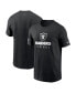 Фото #1 товара Men's Black Las Vegas Raiders Sideline Performance T-shirt