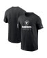 ფოტო #1 პროდუქტის Men's Black Las Vegas Raiders Sideline Performance T-shirt