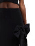 Фото #9 товара ASOS DESIGN co-ord maxi skirt with extreme split and bow detail in black