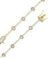 ფოტო #1 პროდუქტის Cubic Zirconia Round & Baguette Tennis Bracelet in 14k Gold-Plated Sterling Silver