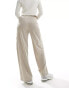 JDY wide leg trousers with cargo pockets in texture beige