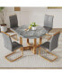 Фото #2 товара Circular Dining Table with MDF Top, 42"x42"x30"