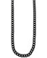 Sutton by Rhona Sutton sutton Stainless Steel Black Curb Link Chain Necklace