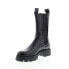 Фото #4 товара Miz Mooz Block M79203 Womens Black Leather Slip On Chelsea Boots 6