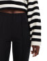 Фото #4 товара Vila pleat front jersey flared trousers in black