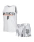 ფოტო #2 პროდუქტის Women's White San Francisco Giants Reel Pinstripe Tank Top and Shorts Sleep Set