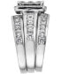 ფოტო #3 პროდუქტის Diamond Emerald Shaped Cluster 3-Pc. Bridal Set (4 ct. t.w.) in 14k White Gold