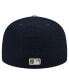 Фото #2 товара Men's Navy Boston Red Sox Canvas A-Frame 59FIFTY Fitted Hat
