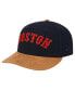 Фото #1 товара Men's Navy Boston Red Sox Team Suede Visor Low Profile 59FIFTY Fitted Hat