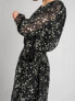 Фото #6 товара Платье Patrizia Pepe Простое с мини-покроем, с длинным рукавом, с квадратным вырезом, с красивым шнурком, с круглым вырезом, с цветочным принтом, с подкладкой, из высококачественной ткани.