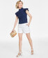 Фото #1 товара Women's High-Rise Sailor Shorts, Created for Macy's