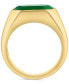 ფოტო #3 პროდუქტის EFFY® Men's Jade Octagon Ring in 14k Gold-Plated Sterling Silver