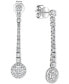ფოტო #1 პროდუქტის Diamond Halo Cluster Dangle Drop Earrings (1 ct. t.w.) in 14k White Gold
