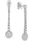 Фото #1 товара Серьги Macy's Diamond Halo Cluster Dangle