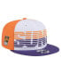 Men's White/Purple Phoenix Suns Throwback Gradient Tech Font 9fifty Snapback Hat