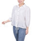 ფოტო #3 პროდუქტის Women's 3/4 Sleeve Drawstring Blouse