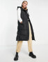 New Look longline padded gilet in black