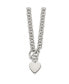 Фото #1 товара Chisel polished Heart Toggle on a 18 inch Open Link Chain Necklace