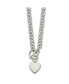 ფოტო #1 პროდუქტის Polished Heart Toggle on a 18 inch Open Link Chain Necklace