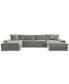 Фото #2 товара Michola 161" 3-Pc. Fabric Sectional with Double Chaise, Created for Macy's