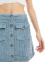 Фото #10 товара ASOS DESIGN jumbo cord button through mini skirt in blue