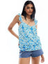 Фото #1 товара Lipsy frill sleeve cami top in floral print