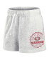 Фото #3 товара Women's Oatmeal Distressed San Francisco 49ers Vintage-Like Badge Shorts