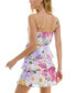 ფოტო #2 პროდუქტის Juniors' Printed Sweetheart-Neck Tiered-Ruffle Dress