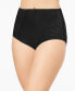 Bali 269178 Women's Double Support Knit Brief Black Underwear Size L