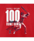 Фото #2 товара Men's Shohei Ohtani Red Los Angeles Angels 100th Career Home Run T-shirt