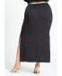 ფოტო #2 პროდუქტის Plus Size Lightweight Column Skirt