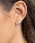 ფოტო #2 პროდუქტის Cubic Zirconia Multicolor Butterfly Leverback Earrings in Sterling Silver, Created for Macy's