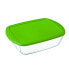 Прямоугольная коробочка для завтрака с крышкой Pyrex Cook&store Px Зеленый 2,5 L 28 x 20 x 8 cm Cтекло Силикон (5 штук)
