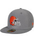 Фото #1 товара Men's Graphite Cleveland Browns Storm 59FIFTY Fitted Hat